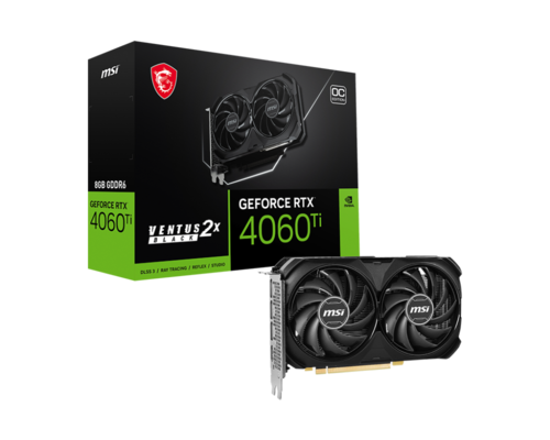 כרטיס מסך MSI GeForce RTX 4060 Ti VENTUS 2X BLACK 8G OC
