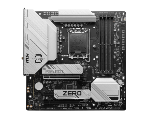 ⁦לוח אם MSI B760M PROJECT ZERO WIFI⁩ – תמונה ⁦3⁩