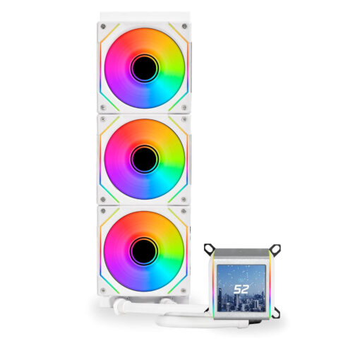 ⁦קירור מים נוזלי Lian-Li Galahad II LCD SL-INF 360 AIO לבן⁩ – תמונה ⁦2⁩