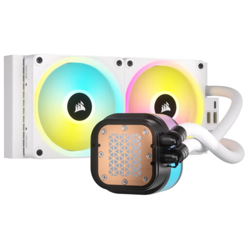 ⁦Corsair iCUE LINK H100i RGB AIO 240mm White Liquid CPU Cooler⁩ – תמונה ⁦2⁩