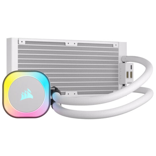 ⁦Corsair iCUE LINK H100i RGB AIO 240mm White Liquid CPU Cooler⁩ – תמונה ⁦3⁩