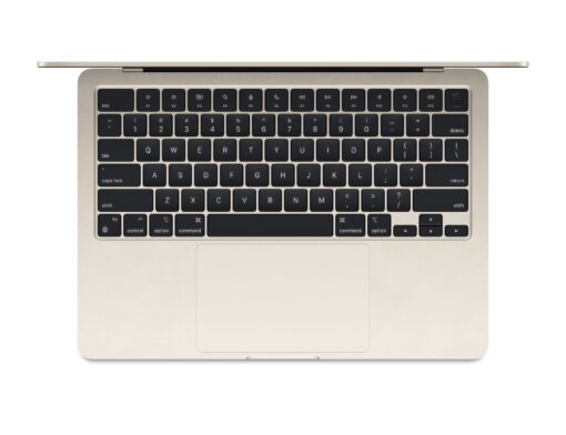 ⁦מקבוק אייר MacBook Air 13" (2024) M3 8C-CPU 8C-GPU/8GB/256GB STARLIGHT MRXT3HB/A⁩ – תמונה ⁦2⁩