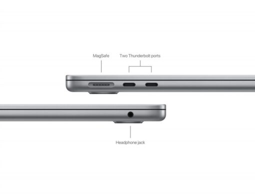 ⁦מקבוק אייר MacBook Air 13" (2024) M3 8C-CPU 10C-GPU/24GB/512GB SPACE GREY STUP-MC8M4HB/A⁩ – תמונה ⁦7⁩