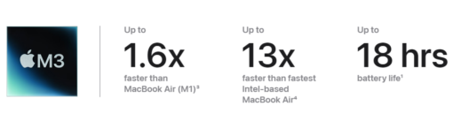 ⁦מקבוק אייר MacBook Air 13" (2024) M3 USLO 8C-CPU 10C-GPU/16GB/512GB SILVER MXCT3HB/A + Z1B8001BK *פריסה אמריקאית*⁩ – תמונה ⁦14⁩