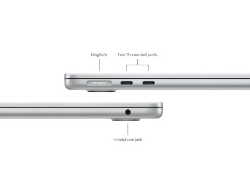 ⁦מקבוק אייר MacBook Air 13" (2024) M3 8C-CPU 10C-GPU/24GB/1TB SILVER Z1B8-24G-1T⁩ – תמונה ⁦8⁩